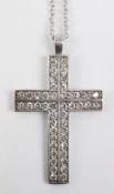 Hallmarked silver cross pendant necklace Condition Report <a href='//www.