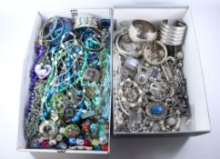 Costume jewellery in two boxes Condition Report <a href='//www.davidduggleby.