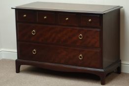 Stag Minstrel mahogany six drawer chest, W107cm, H72cm,