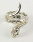 Snake ring stamped 925 Condition Report <a href='//www.davidduggleby.