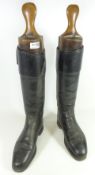Pair of Gentleman`s Black Leather Riding Boots,