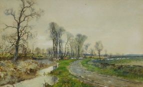 Arthur Willett (British 1857-1918): 'Over The Brook' Hunting Scene,