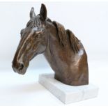 'Horse Head', bronze sculpture by Sally Arnup, signed ARNUP IV/X,