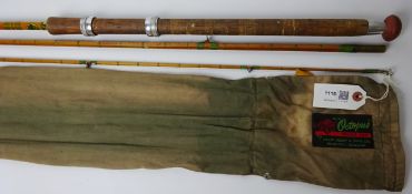 Edgar Sealey 'The Ledger' heavy 9ft split three piece split cane coarse rod in MOB