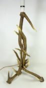 Large stag antler table lamp, H71cm Condition Report <a href='//www.