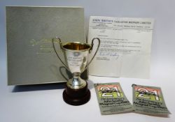 John Smiths Magnet Cup - Miniature Silver Horse Racing trophy Ltd.