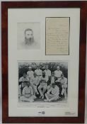 Cricket- W G Grace handwritten letter,