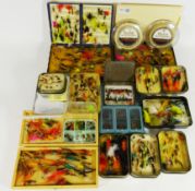 Collection of Trout & Salmon fishing flies contained in The Loch Leven Eyed Fly Box,