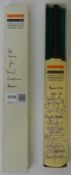 Cricket - Miniature Servowarm bat signed by Yorks CCC Sept 1985 including, Bairstow, Boycott,