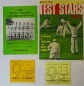 Cricket - 1966 West Indies Test Tour of England souvenir programme,