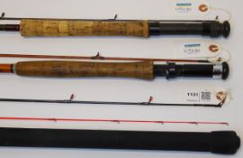 Edgar Sealey 'Black Arrow', 9ft fibre glass two piece trout rod,