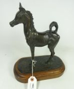 'Small Wonder' bronze model of a standing foal by Jill McKinney, Ltd. ed.