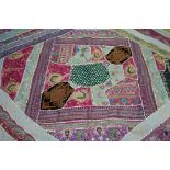 Large Indian throw with beaded and embroidered decoration Condition Report <a