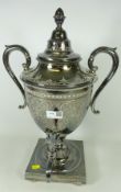 Mid 20th Century twin handled silver plated tea urn,
