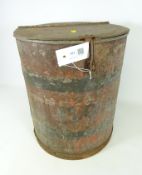 Early 20th Century galvanized flour bin, H39cm Condition Report <a href='//www.