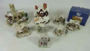 Eight Lilliput Lane 'Christmas Cottages' includes two Limited edition models 'Deer Park Hall' and