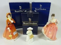 Royal Doulton figurines 'Julia', 'Fair Lady' and 'Almost Grown',
