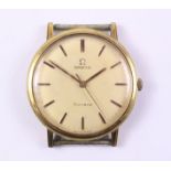 Gentleman's Omega Geneve gold-plated wristwatch (no strap) Condition Report ticking