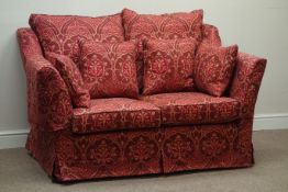 Multi-York two seat sofa upholstered in William Morris Voysey fabric,