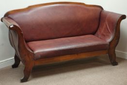 20th century stained pine framed sofa, W187cm Condition Report <a href='//www.