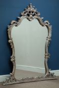 Large ornate gilt framed overmantle mirror,