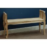 Teak two seat bench, W101cm Condition Report <a href='//www.davidduggleby.