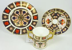 Royal Crown Derby Imari pattern China; Loving cup,