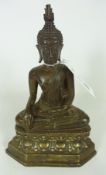 Bronze finish cast metal Buddha statue Condition Report <a href='//www.