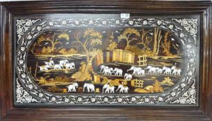 Anglo Indian rosewood marquetry travel table top 95cm x 53cm Condition Report