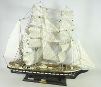 Three masted wooden model sailing ship 'Belem' Condition Report <a href='//www.