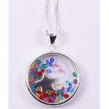 Multi- coloured star pendant necklace stamped 925 Condition Report <a