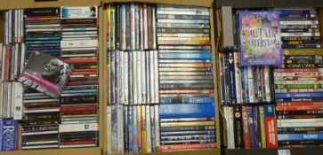 Various CD's includes classical and others and DVD's in three boxes Condition Report