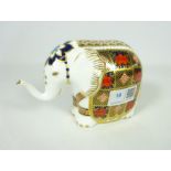 Royal Crown Derby Imari pattern Elephant paperweight,