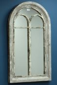 Rustic arch top 'Window' mirror, 54cm x 94cm Condition Report <a href='//www.