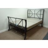 Handel Andsotobed metal 5' Kingsize bedstead with box base Condition Report <a