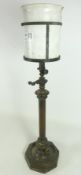 19th Century brass gas lamp, H55cm Condition Report <a href='//www.