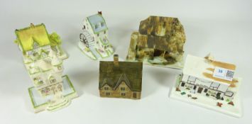 Four Coalport cottages a Denby Village house and a studio pottery house Condition Report