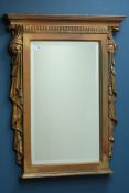 Classical style gilt framed mirror, bevelled glass,