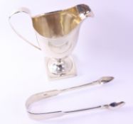 George III silver helmet shaped cream jug by Alfred Fuller London 1794,