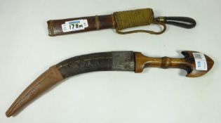 Sudanese arm knife & Middle Eastern knife,