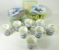 Set of twelve Royal Doulton 'Heroes Of The Sky' collectors plates with certificates and a set of