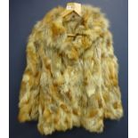 Medium length Patchwork Rabbit fur jacket,
