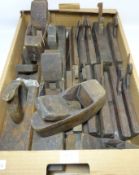 Two Vintage smoothing planes and thirteen similar moulding planes (15) Condition Report