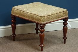 Victorian walnut footstool, turned support Condition Report <a href='//www.