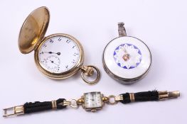 George III silver and enamel pocket watch chain fusee movement by D Edmonds Liverpool no 7702,