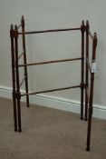 20th century turned walnut bamboo effect three panel clothes horse Condition Report