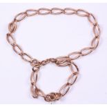 Victorian rose gold chain bracelet hallmarked 9ct approx 32gr Condition Report