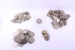 Collection of pre 1947 silver coins and an 1889 Victorian silver crown approx 63oz