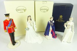 'The Figurine Collective' figurines Kate Middleton and Prince Charles H28cm by John Bromley,