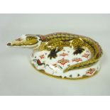 Royal Crown Derby Crocodile paperweight,